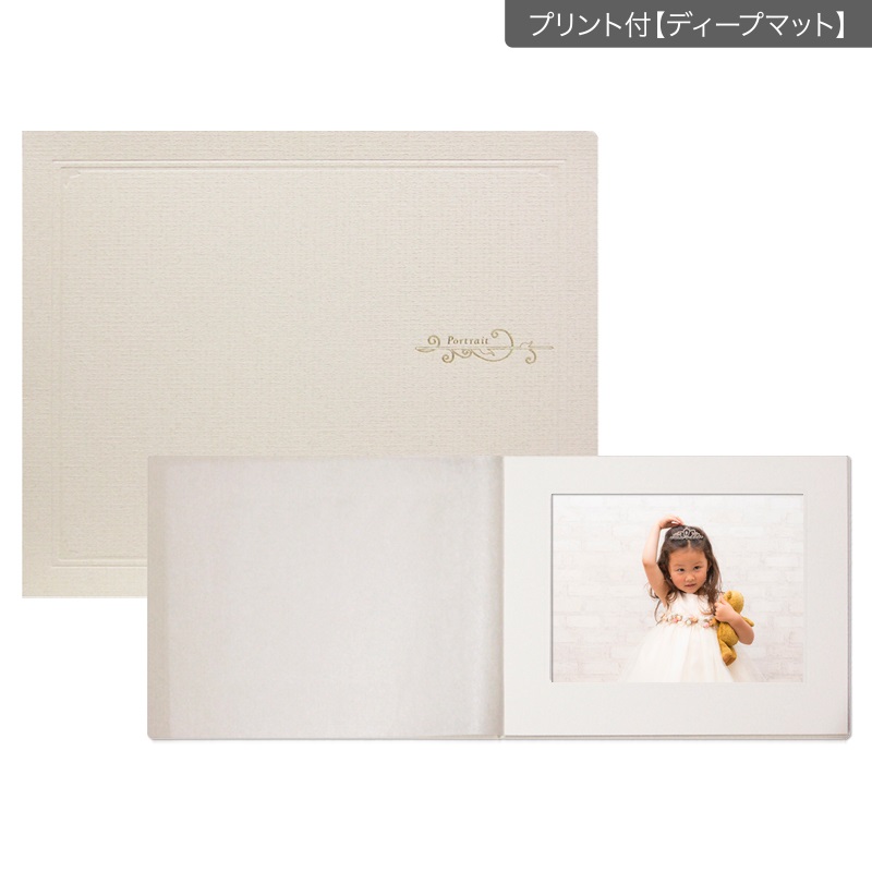 紙台紙 2L横 クラシックL/ベージュ(プリント付【ディープマット（光沢なし）】)