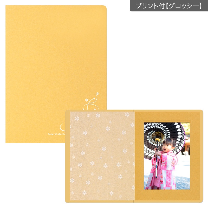 紙台紙 2L立 彩/いちょう(プリント付【グロッシー（光沢あり）】)