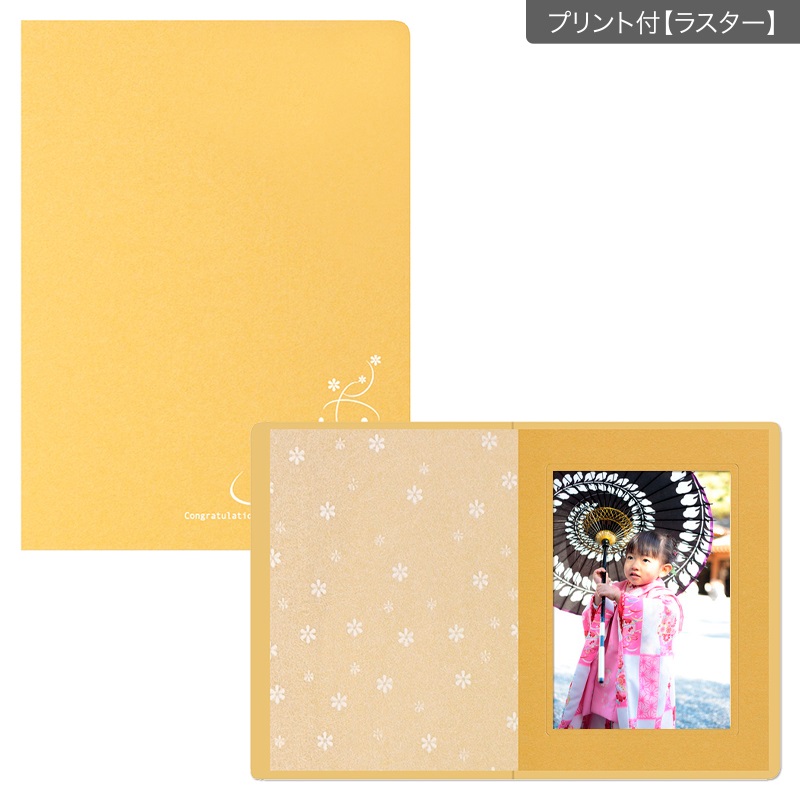 紙台紙 2L立 彩/いちょう(プリント付【ラスター（半光沢）】)