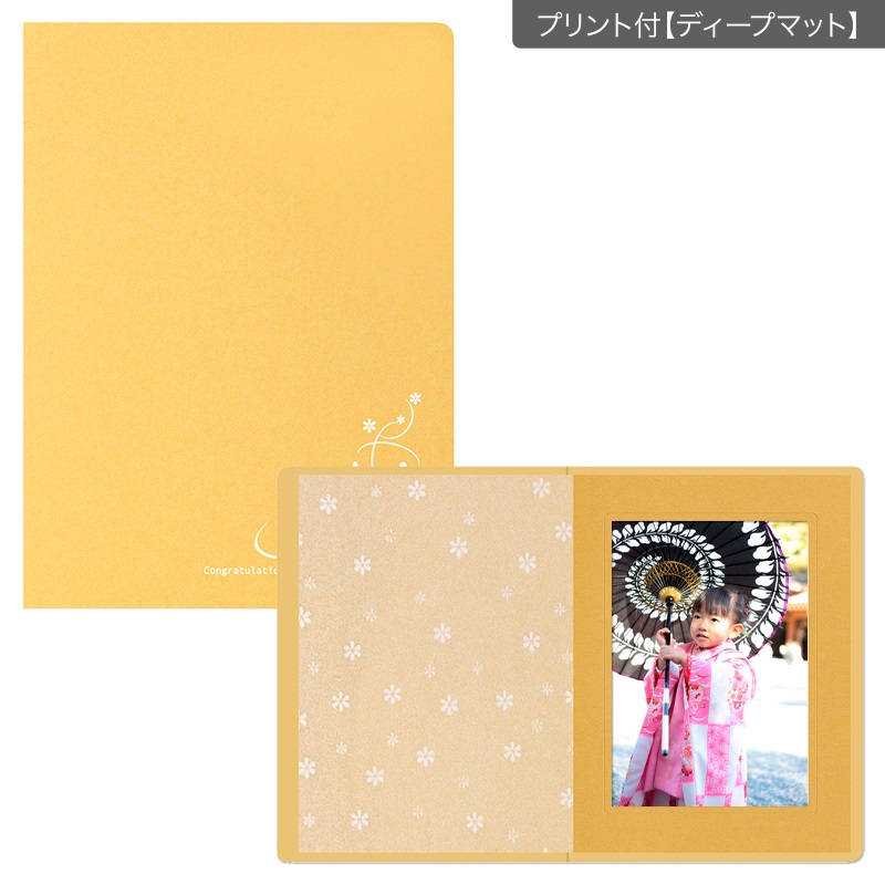 紙台紙 2L立 彩/いちょう(プリント付【ディープマット（光沢なし）】)