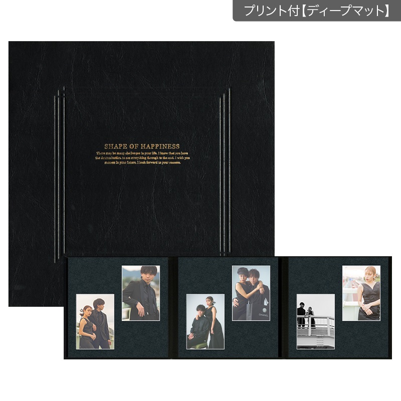 SHブラック 六切 3面（2L2×2L2×2L2）(プリント付【ディープマット（光沢なし）】)