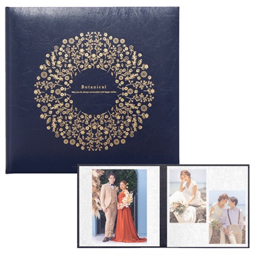 ボタニカル／ネイビー 258SQ２面（角×2L2）