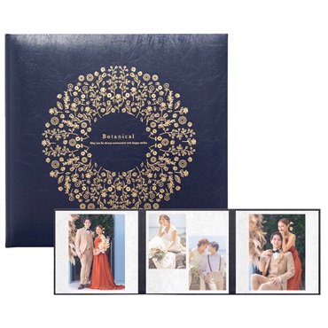 ボタニカル／ネイビー 258SQ３面（角×2L2×角）