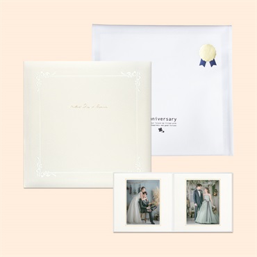 【ギフト】BM台紙　ホワイト 六切 2面（角×角）