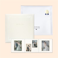 【ギフト】BM台紙　ホワイト 六切 3面（角×2L2×角）