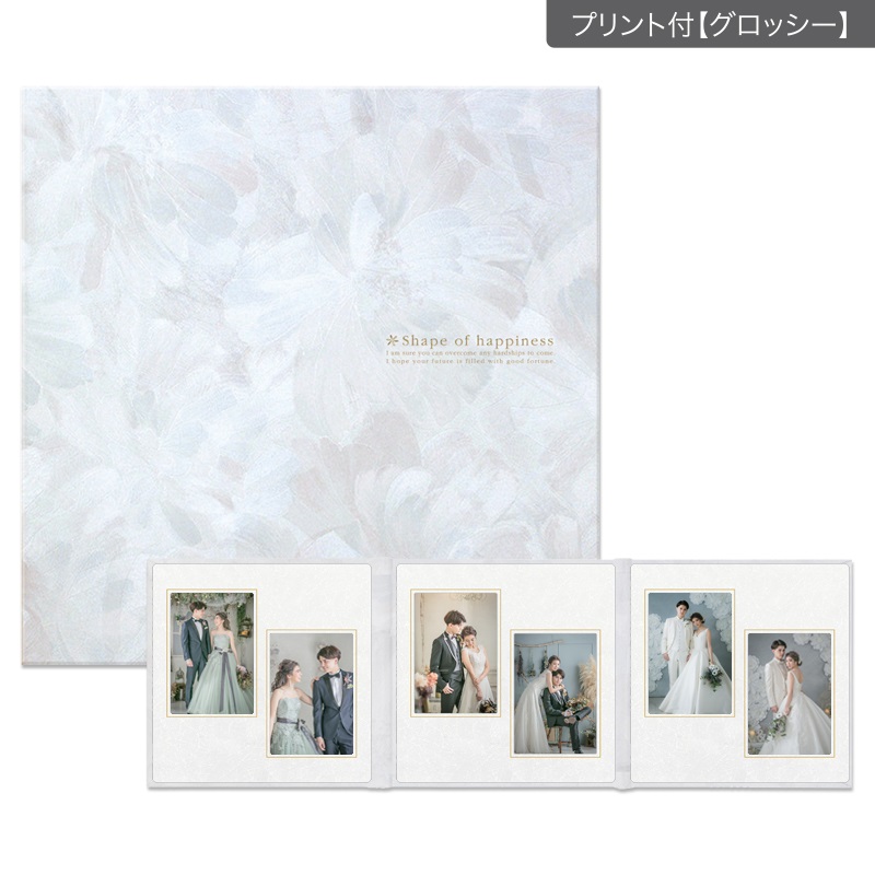 SHフラワー 六切 3面（2L2×2L2×2L2）(プリント付【グロッシー（光沢あり）】)