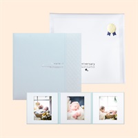 【ギフト】お宮参り台紙／ブルー ３面