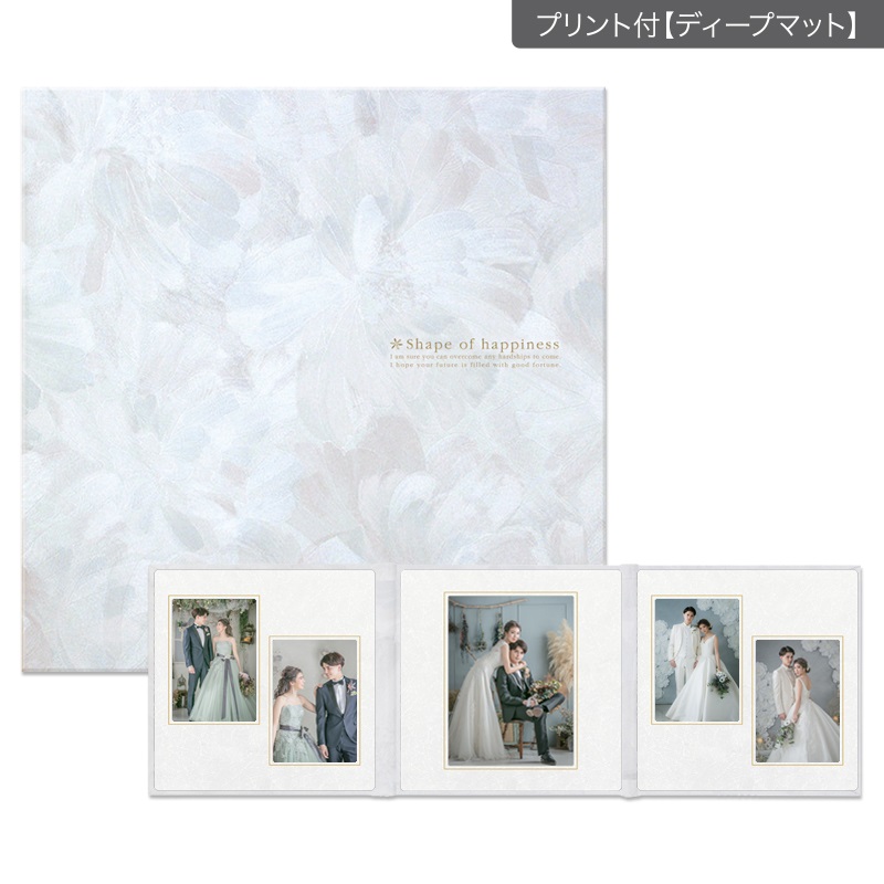 SHフラワー 六切 3面（2L2×角×2L2）(プリント付【ディープマット（光沢なし）】)