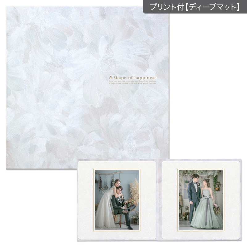 【ギフト】SHフラワー 六切 2面（角×角）(プリント付【ディープマット（光沢なし）】)