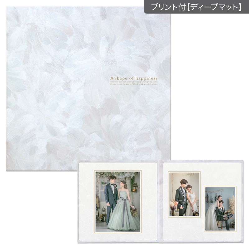 SHフラワー 六切 2面（角×2L2）(プリント付【ディープマット（光沢なし）】)