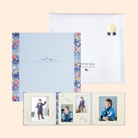 【ギフト】和装用台紙 ブルー 3面（角×2L2×角）