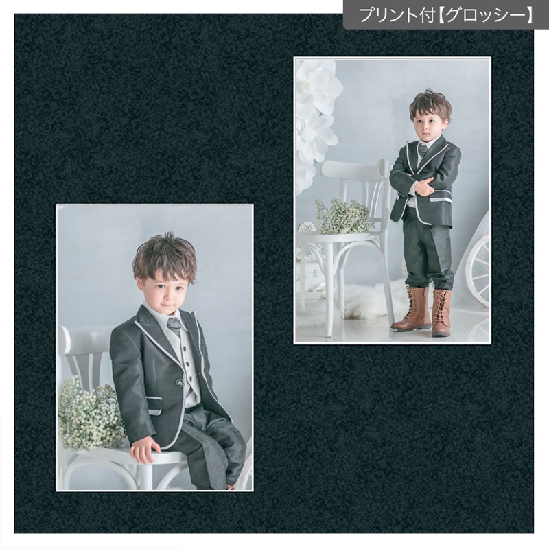 ヒンジ中枠【六切用】／2Ｌ／黒 (SNSQ)(プリント付【グロッシー（光沢あり）】)