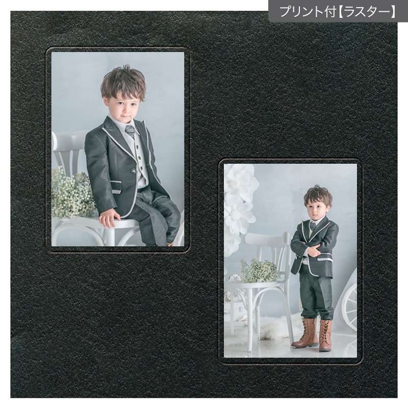 ヒンジ中枠【四切用】／2Ｌ／黒（HGYB）(プリント付【ラスター（半光沢）】)