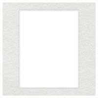 ヒンジ中枠【四切用】／四切角／白（HGYW）