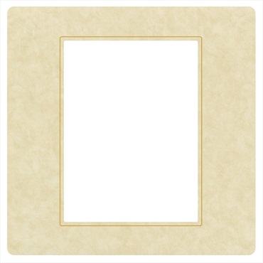 ヒンジ中枠【四切用】／六切角／ベージュ（TDNI）