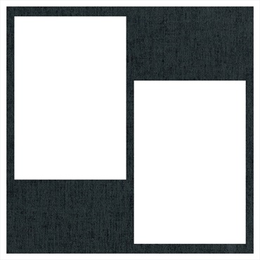 ヒンジ中枠【250SQ用】／2Ｌ2穴／黒（LA）