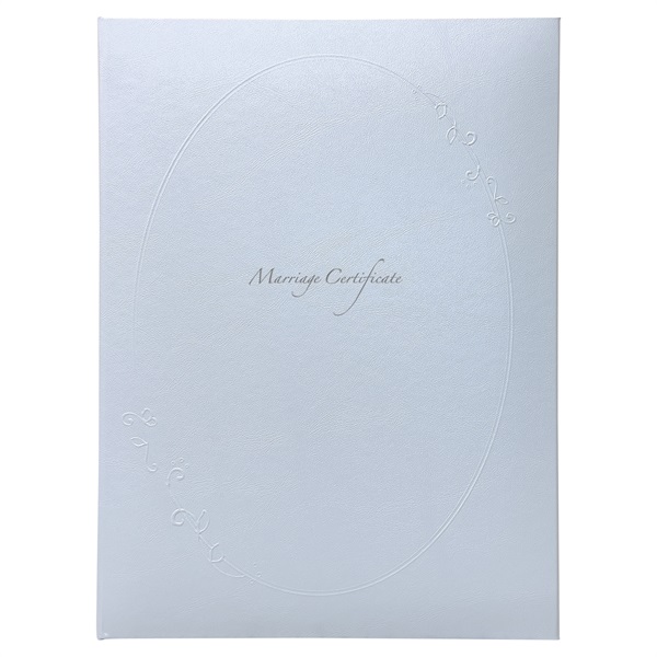 結婚証明書 B5サイズ / 写真枠付き(ブルーリング) 教会(チャペル)式用