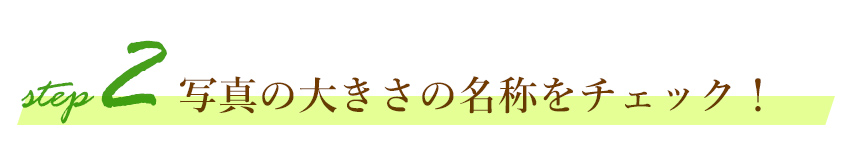 写真の大きさ名称